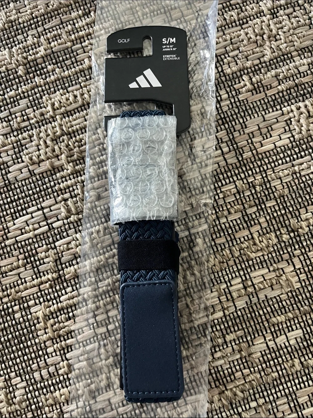 adidas Navy Braided Stretch Golf Belt